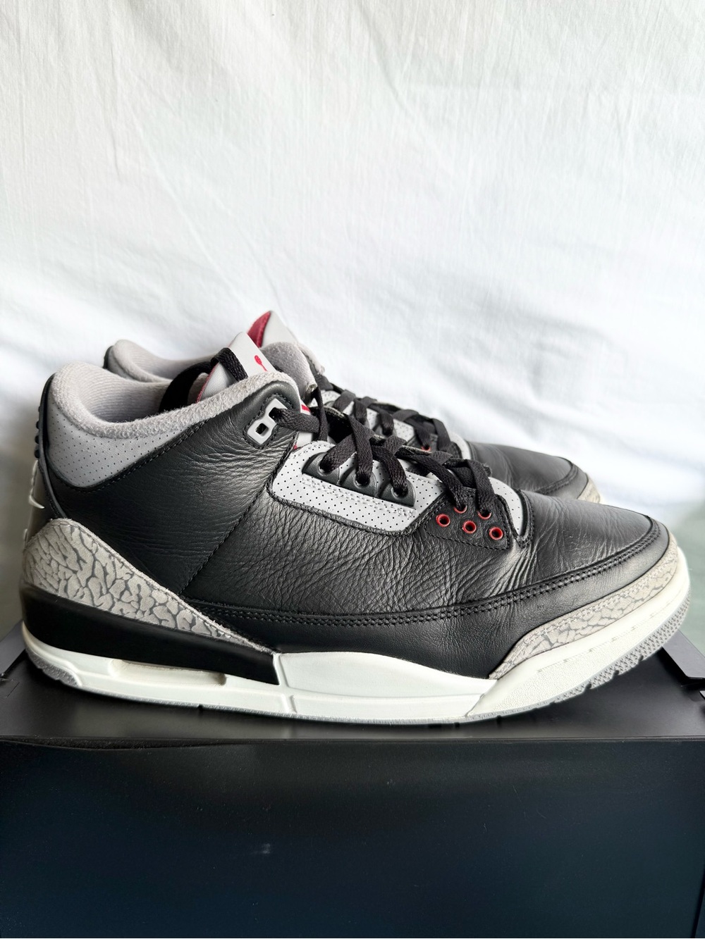 AUTHENTIC Jordan 3 Retro OG Black Cement size 12.5 DN3707-010 2024 PRE-OWNED